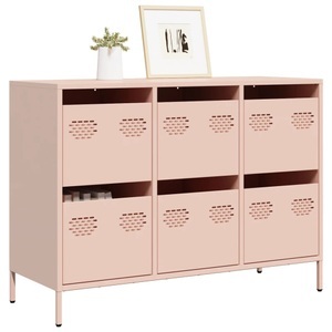 vidaXL, vidaXL Sideboard Rosa 101,5x39x73,5 cm Kaltgewalzter Stahl