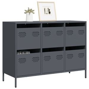 vidaXL, vidaXL Sideboard Anthrazit 101,5x39x73,5 cm Kaltgewalzter Stahl