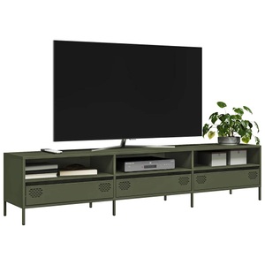 vidaXL, vidaXL TV-Schrank Olivgrün 202x39x43,5 cm Kaltgewalzter Stahl, vidaXL TV-Schrank Olivgrün 202x39x43,5 cm Kaltgewalzter Stahl