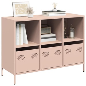 vidaXL, vidaXL Sideboard Rosa 101,5x39x73,5 cm Kaltgewalzter Stahl