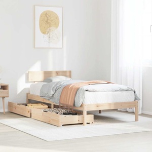 vidaXL, vidaXL Massivholzbett ohne Matratze 75x190 cm Kiefernholz