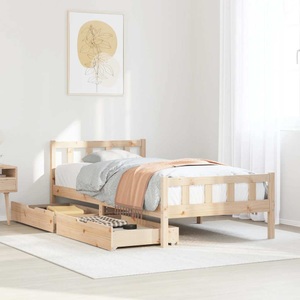 vidaXL, vidaXL Massivholzbett ohne Matratze 75x190 cm Kiefernholz
