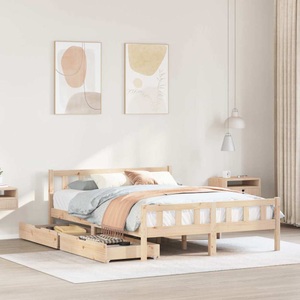 vidaXL, vidaXL Massivholzbett ohne Matratze 120x190 cm Kiefernholz