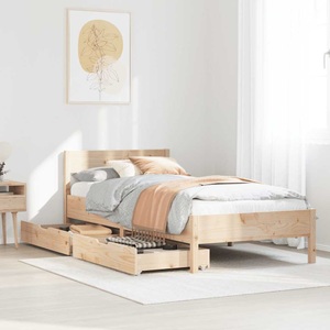 vidaXL, vidaXL Massivholzbett ohne Matratze 75x190 cm Kiefernholz