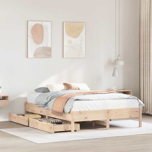 vidaXL, vidaXL Massivholzbett ohne Matratze 120x190 cm Kiefernholz