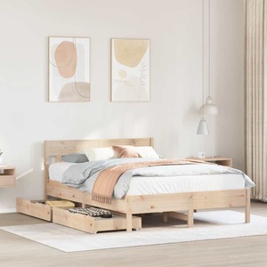 vidaXL, vidaXL Massivholzbett ohne Matratze 120x190 cm Kiefernholz, vidaXL Massivholzbett ohne Matratze 120x190 cm Kiefernholz
