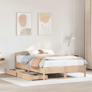 vidaXL, vidaXL Massivholzbett ohne Matratze 120x190 cm Kiefernholz, vidaXL Massivholzbett ohne Matratze 120x190 cm Kiefernholz