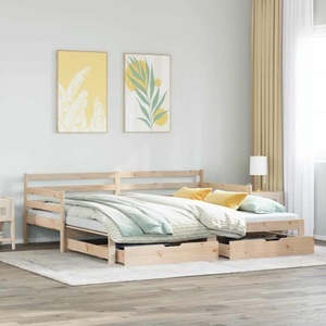 vidaXL, vidaXL Tagesbett Ausziehbar mit Schubladen 80x200 cm Massivholz Kiefer