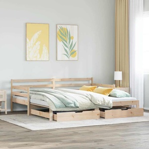 vidaXL, vidaXL Tagesbett Ausziehbar mit Schubladen 80x200 cm Massivholz Kiefer