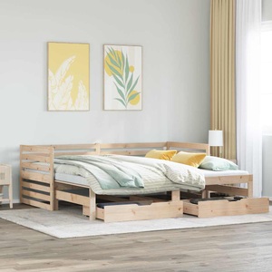 vidaXL, vidaXL Tagesbett mit Schubladen 90x200 cm Massivholz Kiefer