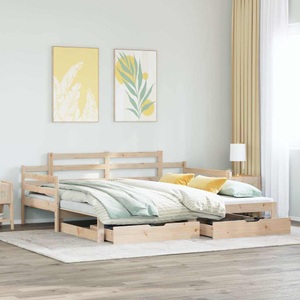 vidaXL, vidaXL Tagesbett Ausziehbar mit Schubladen 80x200 cm Massivholz Kiefer