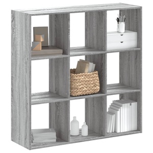 vidaXL, vidaXL Bücherregal Grau Sonoma 102x32x102 cm Holzwerkstoff