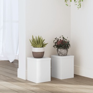 vidaXL, vidaXL Pflanzenständer 2 Stk. Weiß 15x15x20 cm Holzwerkstoff