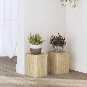 vidaXL, vidaXL Pflanzenständer 2 Stk. Sonoma-Eiche 15x15x20 cm Holzwerkstoff