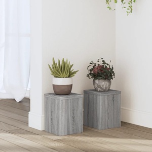 vidaXL, vidaXL Pflanzenständer 2 Stk. Grau Sonoma 15x15x20 cm Holzwerkstoff
