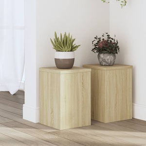 vidaXL, vidaXL Pflanzenständer 2 Stk. Sonoma-Eiche 20x20x30 cm Holzwerkstoff