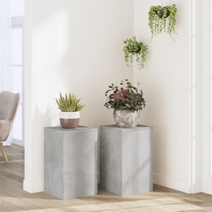 vidaXL, vidaXL Pflanzenständer 2 Stk. Betongrau 30x30x50 cm Holzwerkstoff, vidaXL Pflanzenständer 2 Stk. Betongrau 30x30x50 cm Holzwerkstoff