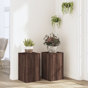 vidaXL, vidaXL Pflanzenständer 2 Stk. Braun Eiche 30x30x50 cm Holzwerkstoff