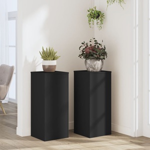 vidaXL, vidaXL Pflanzenständer 2 Stk. Schwarz 30x30x70 cm Holzwerkstoff