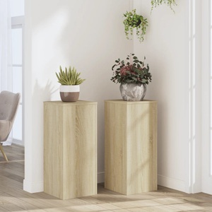 vidaXL, vidaXL Pflanzenständer 2 Stk. Sonoma-Eiche 30x30x70 cm Holzwerkstoff