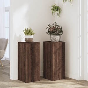 vidaXL, vidaXL Pflanzenständer 2 Stk. Braun Eiche 30x30x70 cm Holzwerkstoff