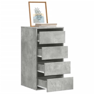 vidaXL, vidaXL Kommode Betongrau 40x41x76 cm Holzwerkstoff