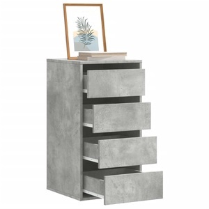 vidaXL, vidaXL Kommode Betongrau 40x41x76 cm Holzwerkstoff, vidaXL Kommode Betongrau 40x41x76 cm Holzwerkstoff