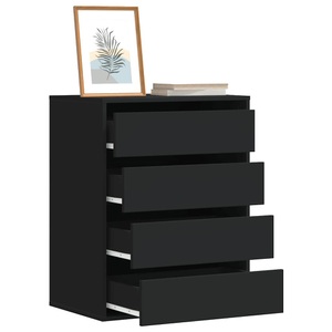 vidaXL, vidaXL Kommode Schwarz 60x41x76 cm Holzwerkstoff