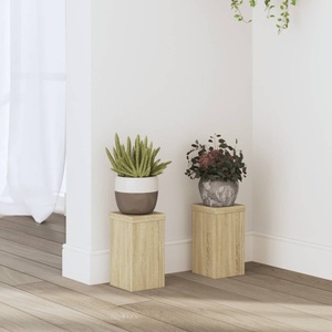vidaXL, vidaXL Pflanzenständer 2 Stk. Sonoma-Eiche 10x10x18 cm Holzwerkstoff