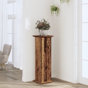vidaXL, vidaXL Pflanzenständer Altholz-Optik 33x33x100 cm Holzwerkstoff