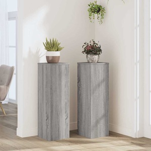 vidaXL, vidaXL Pflanzenständer 2 Stk. Grau Sonoma 25x25x80 cm Holzwerkstoff