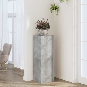 vidaXL, vidaXL Pflanzenständer Betongrau 33x33x100 cm Holzwerkstoff