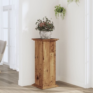 vidaXL, vidaXL Pflanzenständer Altholz-Optik 33x33x80 cm Holzwerkstoff