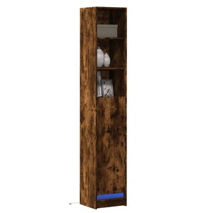 vidaXL, vidaXL LED-Sideboard Räuchereiche 36x32,5x200 cm Holzwerkstoff
