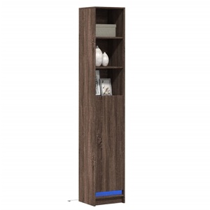 vidaXL, vidaXL LED-Sideboard Braun Eichen-Optik 36x32,5x200 cm Holzwerkstoff