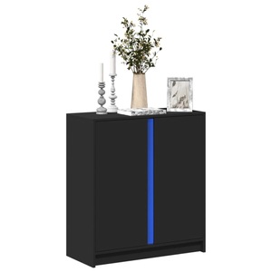vidaXL, vidaXL LED-Sideboard Schwarz 77x34x85 cm Holzwerkstoff