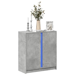 vidaXL, vidaXL LED-Sideboard Betongrau 77x34x85 cm Holzwerkstoff