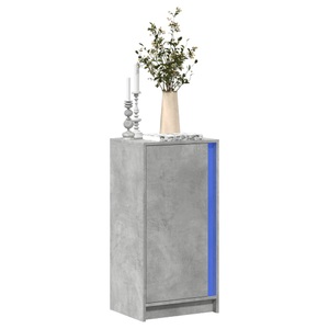 vidaXL, vidaXL LED-Sideboard Betongrau 42,5x34x85 cm Holzwerkstoff