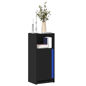 vidaXL, vidaXL LED-Sideboard Schwarz 42,5x34x100 cm Holzwerkstoff