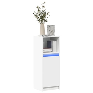 vidaXL, vidaXL LED-Sideboard Weiß 38x34x100 cm Holzwerkstoff