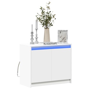 vidaXL, vidaXL LED-Sideboard Weiß 72x34x61 cm Holzwerkstoff