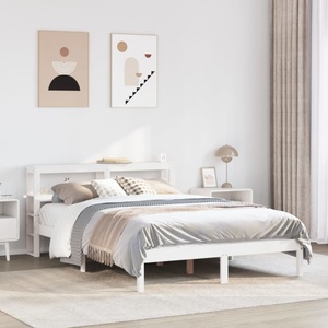 vidaXL, vidaXL Massivholzbett ohne Matratze Weiß 160x200 Kiefernholz