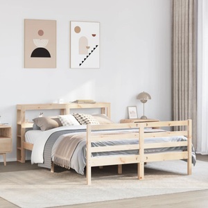 vidaXL, vidaXL Massivholzbett ohne Matratze 135x190 cm Kiefernholz