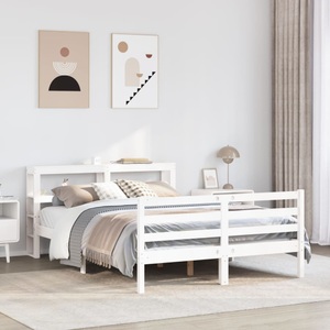 vidaXL, vidaXL Massivholzbett ohne Matratze Weiß 160x200 Kiefernholz