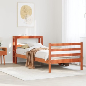 vidaXL, vidaXL Massivholzbett ohne Matratze Wachsbraun 75x190 cm Kiefernholz