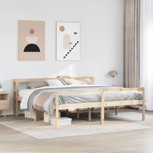 vidaXL, vidaXL Seniorenbett mit Kopfteil 180x200 cm Massivholz Kiefer