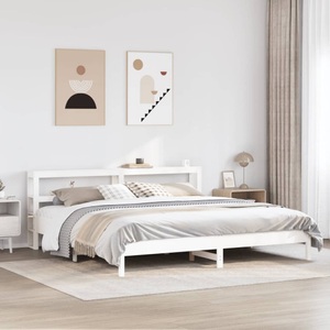 vidaXL, vidaXL Massivholzbett ohne Matratze Weiß 200x200 cm Kiefernholz