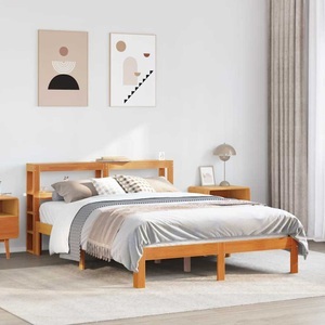 vidaXL, vidaXL Massivholzbett ohne Matratze Wachsbraun 120x200 cm Kiefernholz, vidaXL Massivholzbett ohne Matratze Wachsbraun 120x200 cm Kiefernholz