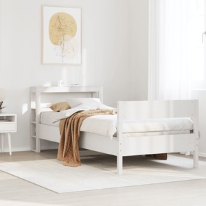 vidaXL, vidaXL Massivholzbett ohne Matratze Weiß 75x190 cm Kiefernholz