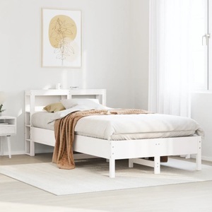 vidaXL, vidaXL Massivholzbett ohne Matratze Weiß 120x200 cm Kiefernholz, vidaXL Massivholzbett ohne Matratze Weiß 120x200 cm Kiefernholz